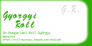gyorgyi roll business card