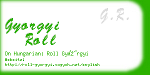 gyorgyi roll business card